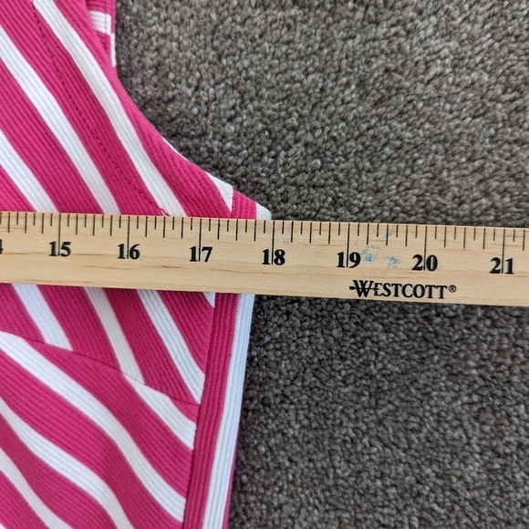 TALBOTS Pink & White Striped Dress Ladies Size Medium - Picture 6 of 12